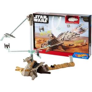 Hrací set Star Wars Hot Wheels Jakku s Millennium Falconom a stíhačkami TIE - Autá a vozidlá