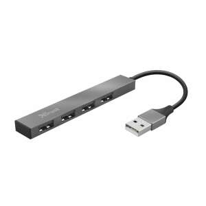 TRUST Halyx 4 portos USB 3.2 Gen 1 hub, alumínium, szürke - Trust