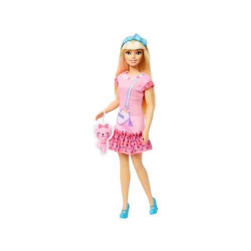 Barbie Prima Mea Păpușă - 34cm Păr Blond Rochie Roz