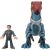 Zbliżenie na figurki Imaginext Jurassic World Therizinosaurus i Owen