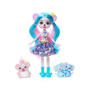 Enchantimals Kwala Koala baba a legjobb barátjával, Joette-tel és a családjával, Glam Party sorozat, 15cm baba, 4cm állatok, Mattel - Enchantimals
