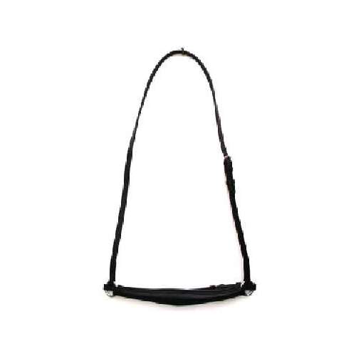 HB Training ló orrpánt, fekete, rozsdamentes acél szerelvényekkel