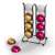 Black metal coffee capsule holder with gold and red capsules, Dolce Gusto and Nespresso Vertuo compatible