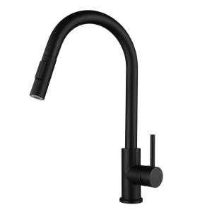 Black kitchen faucet with pull-out spray, touch sensor, and flexible hose - Nonbrand Faucet
