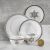 Ambition Art Deco Hópelyhes Porcelán Étkezőkészlet tányérokkal, tálakkal és bögrékkel