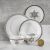 Ambition Art Deco Hópelyhes Porcelán Étkezőkészlet tányérokkal, tálakkal és bögrékkel