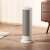 Xiaomi FAN HEATER (BHR8228EU) white electric space heater on wooden floor, 3/4 view