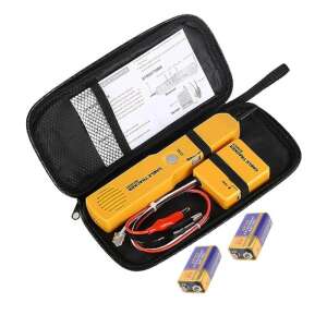 Cable Continuity Tester, Short Circuit-Break Detector, with Protective Cover and 2 x 9V Batteries Included, Yellow