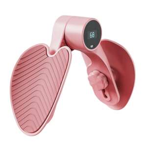 Hip Trainer, Pelvic Floor Exerciser, for Hip, Leg, Thigh, Buttocks, Arms and Back, Postpartum, with Digital Display, Pink