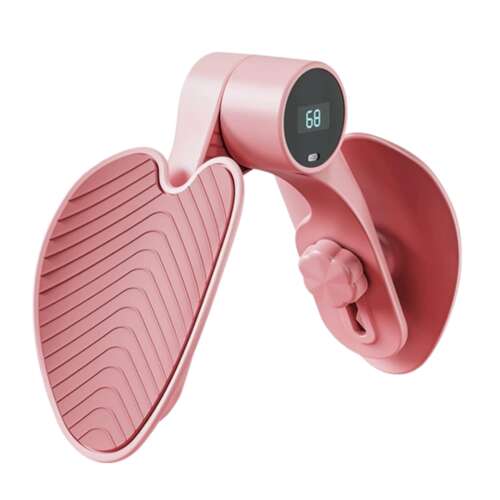Pink hip trainer with digital counter, for legs, thighs, buttocks, arms and back, postpartum recovery, 360 degree rotation