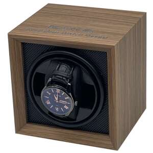 Watch Winder Business Class, Box for automatic watch winder, with quiet motor and flexible memory foam cushion, Wenge/black