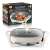 RAF Electric Hot Pot, 5L capacity, non-stick coating, with a glass lid and adjustable temperature control.