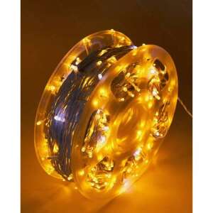 30m Warm White LED Fairy Lights with Transparent Cable, 200 LEDs, Plug-in, Outdoor Indoor - Sumker