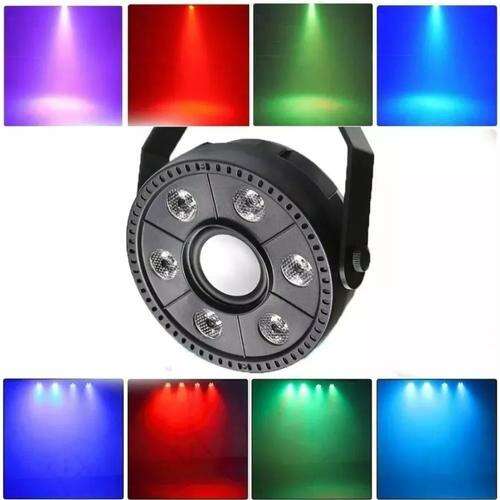 Mini Stage LED Light, Disco Light QY-PAL066, showing different color combinations