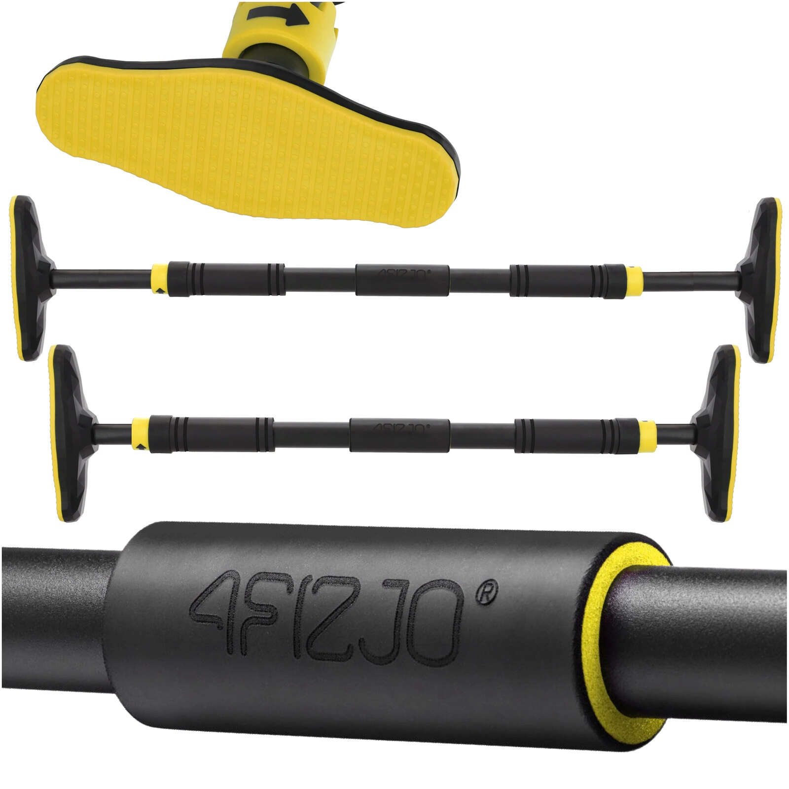 4FIZJO Húzódzkodó rúd, állítható, 66-100cm - Sárga, Fekete