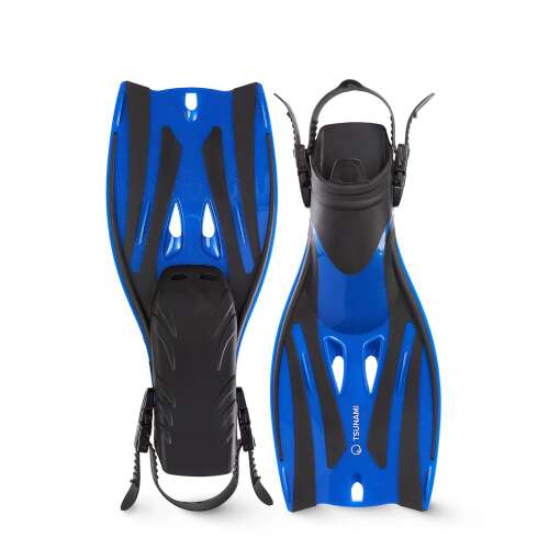 TSUNAMI Gyermek úszóuszonyok, kék és fekete színben, állítható méret 33-37