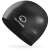 TSUNAMI black silicone swimming cap