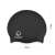 TSUNAMI black silicone swimming cap, size 23cm x 20cm