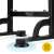 4FIZJO freestanding pull-up bar, close-up of base, adjustable height, black with red handles