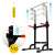 4FIZJO freestanding pull-up bar, adjustable height, 12 levels, black with red handles