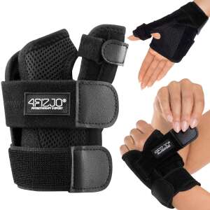 4FIZJO Hüvelykujj-stabilizátor Csuklórögzítővel, univerzális, léghálós - Fekete