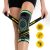 4Fizjo Elastic Knee Stabilizer L - Black and Green with product features illustration
