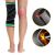 4Fizjo Elastic Knee Stabilizer L - Black and Green with knee anatomy illustration