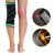 4Fizjo Elastic Knee Stabilizer L - Black and Green with knee anatomy illustration