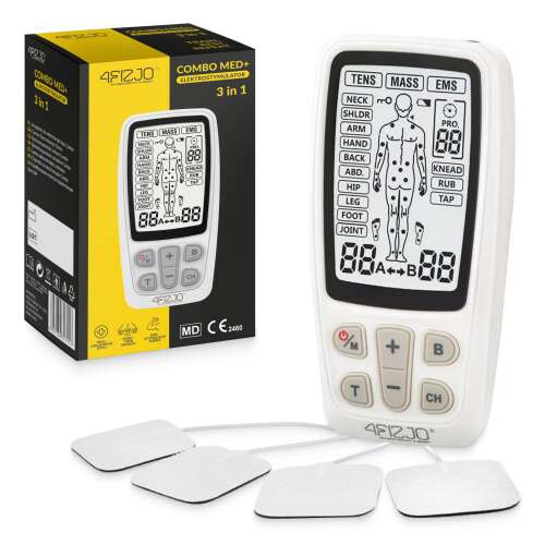 MED+ Combo 3 in 1 Muscle Stimulator with 4 electrode pads, CE certified