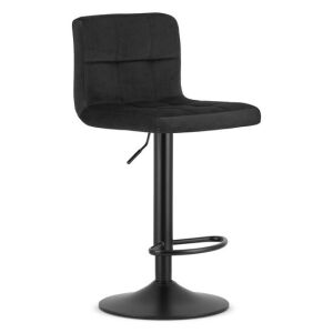 Artool Prot Rotating Velvet Bar Stool, Black, 41x44x87.5-108 cm