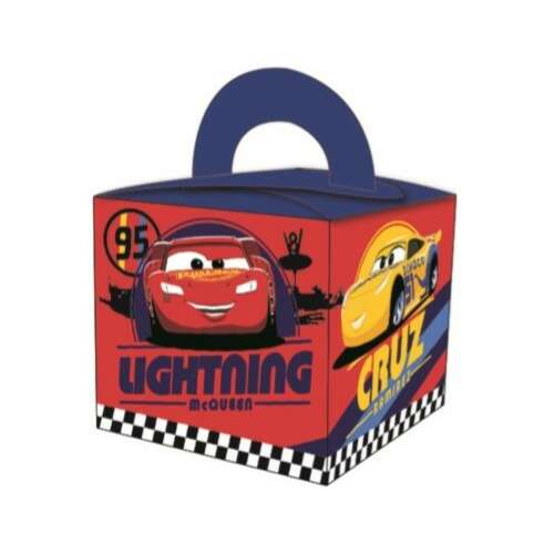 Disney Verdák ajándékdoboz Villám McQueen és Cruz Ramirez képekkel, party box