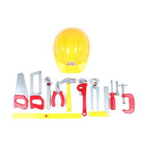 Barkácskészlet, TechnoK, 12 szerszám és egy sisak.