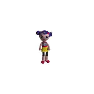 PMS rongybaba 29 cm OMG plush doll, purple hair, zebra print shirt, yellow skirt, red shoes - Nonbrand Baba