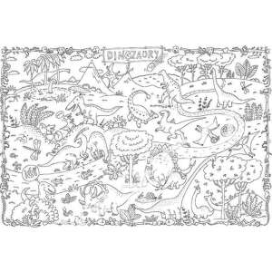 XXL Dinosaur Coloring Poster, 120 x 80 cm, Monumi 109585005 - Activity Book, Coloring