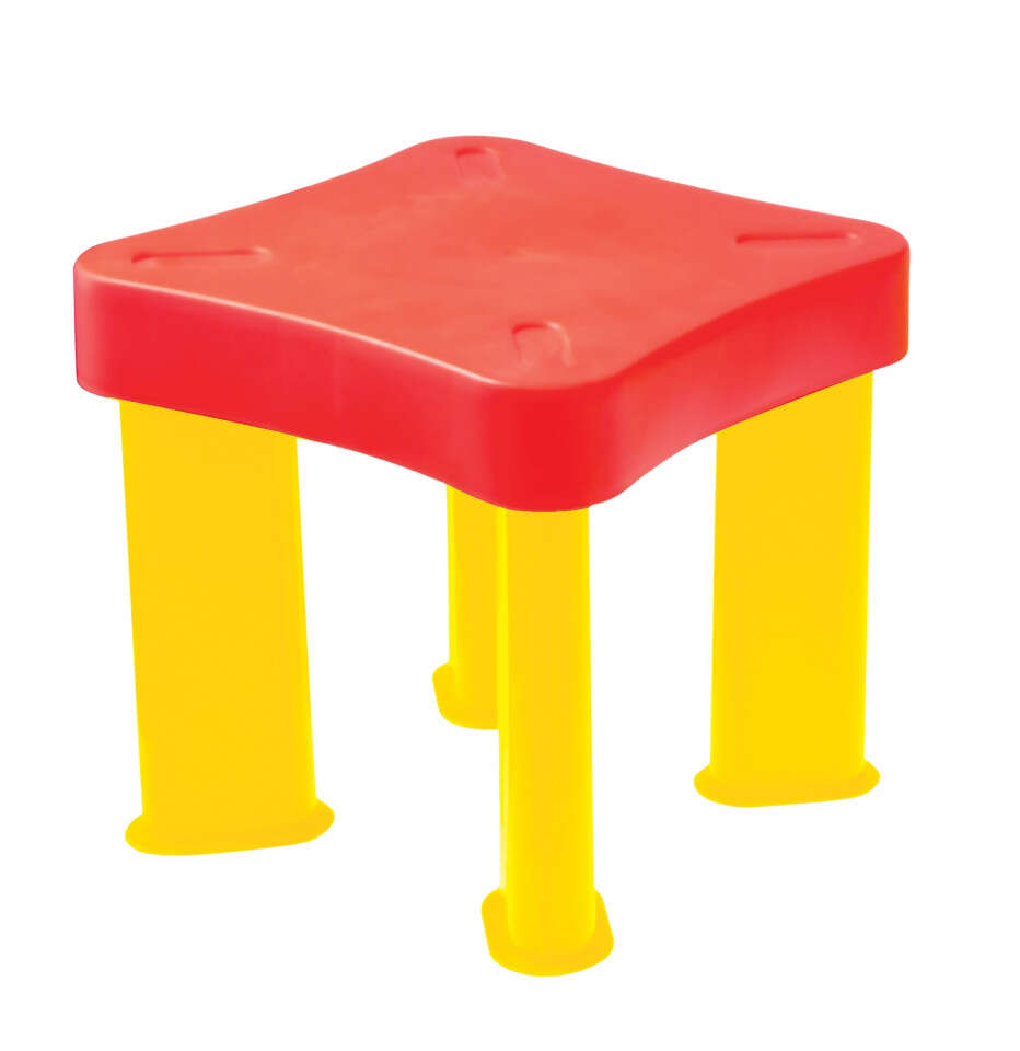 Malipen Children's Stool, Red with Yellow