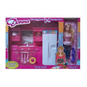 Donna baba hangeffektusokkal felszerelt konyhával