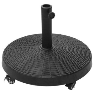 Umbrella Stand 38-48 mm, round, HDPE, rattan imitation, black, 52x41 cm 125163446 - Art