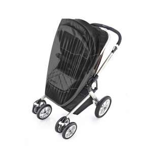 BabyJem Stroller Insect Net, black, on stroller - Stroller Mosquito Net