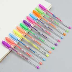36 pack of colorful gel pens with glitter and unicorn design, 1 mm line width - Pen