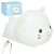 White silicone cat night light with USB cable, Papa Cat brand