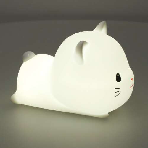 Papa Cat silicone cat night light turned on