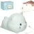 Silicone night light - reclining white RGB kitten 109586366