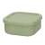 Green silicone food storage container with lid