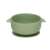 Green silicone bowl with suction base for baby food