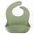 Ikonka green silicone baby bib with food catcher