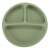Ikonka green silicone divided plate for baby