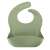Ikonka green silicone baby bib with food catcher