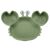 Ikonka green silicone crab-shaped plate for baby