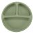 Ikonka green silicone divided plate for baby