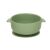 Ikonka green silicone suction bowl with handles for baby